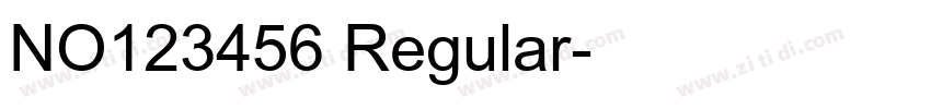 NO123456 Regular字体转换